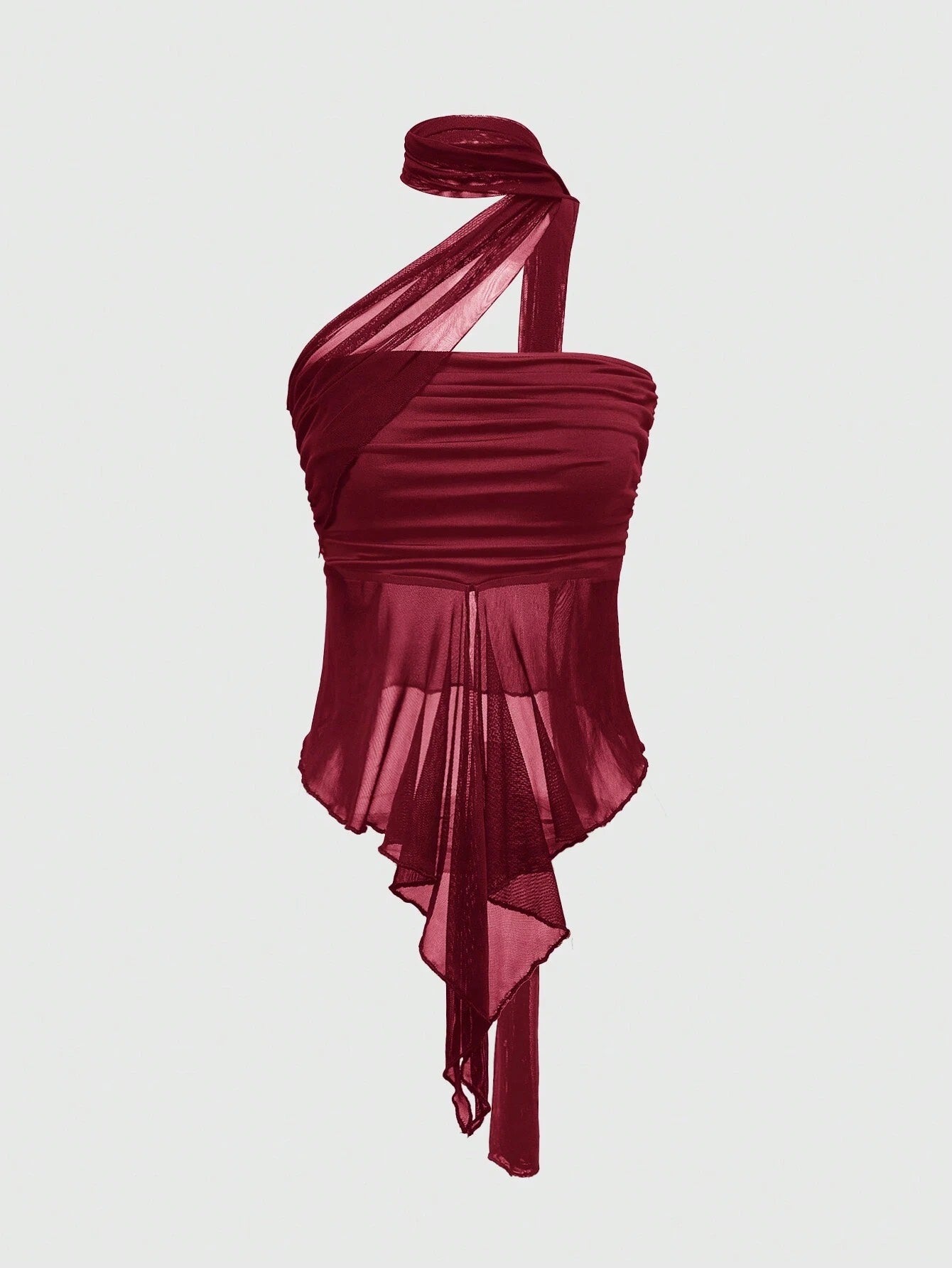 Goth Y2K Ruched Bandeau Top