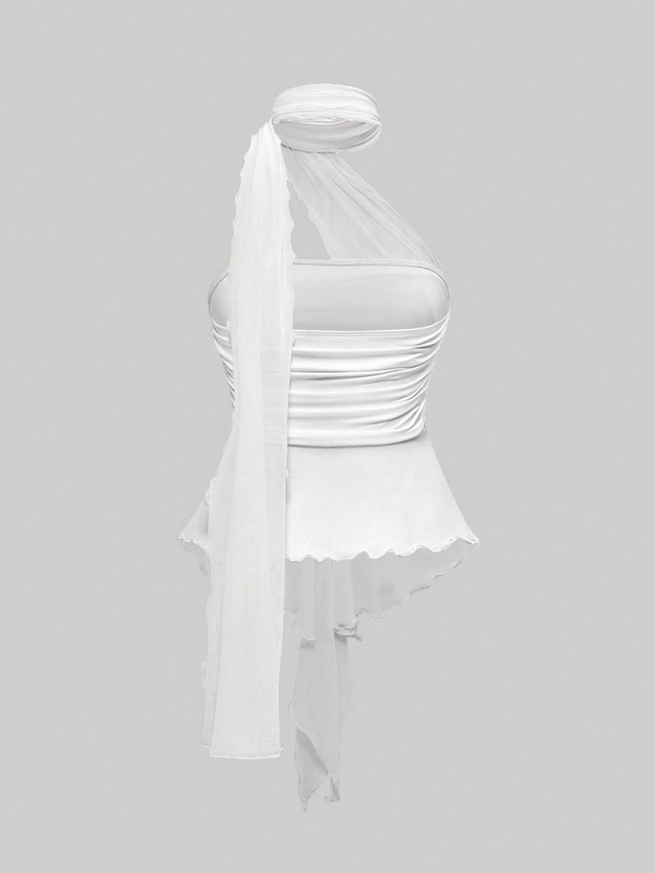 Goth Y2K Ruched Bandeau Top