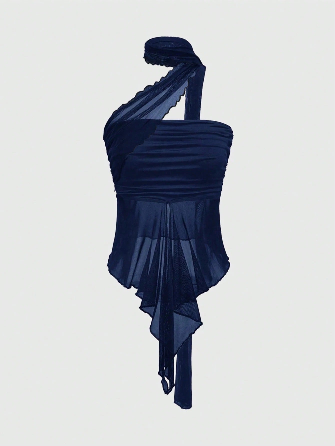 Goth Y2K Ruched Bandeau Top
