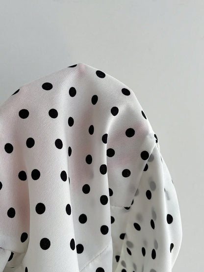 Polka Dot Bow Halter Top