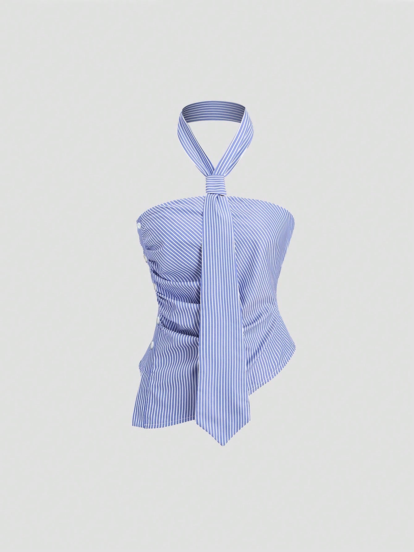 Striped Halter Neck Tank