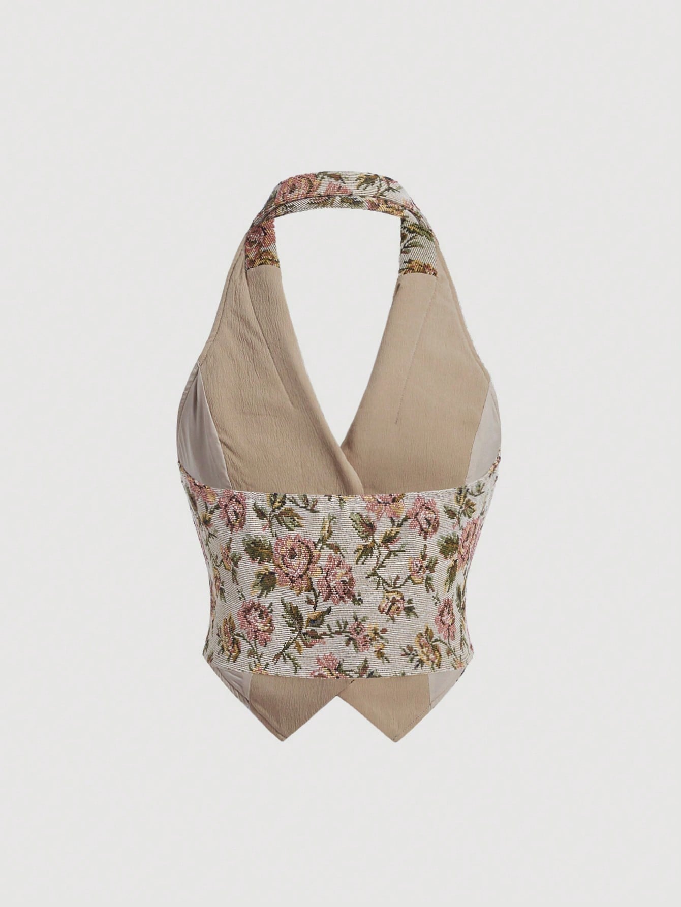 Floral Button-Front Halter