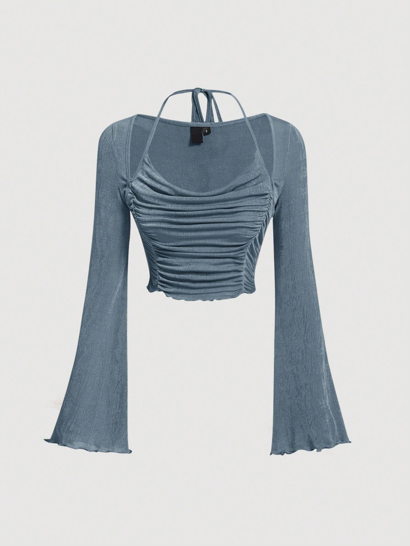 Tie-Back Ruched Halter Top