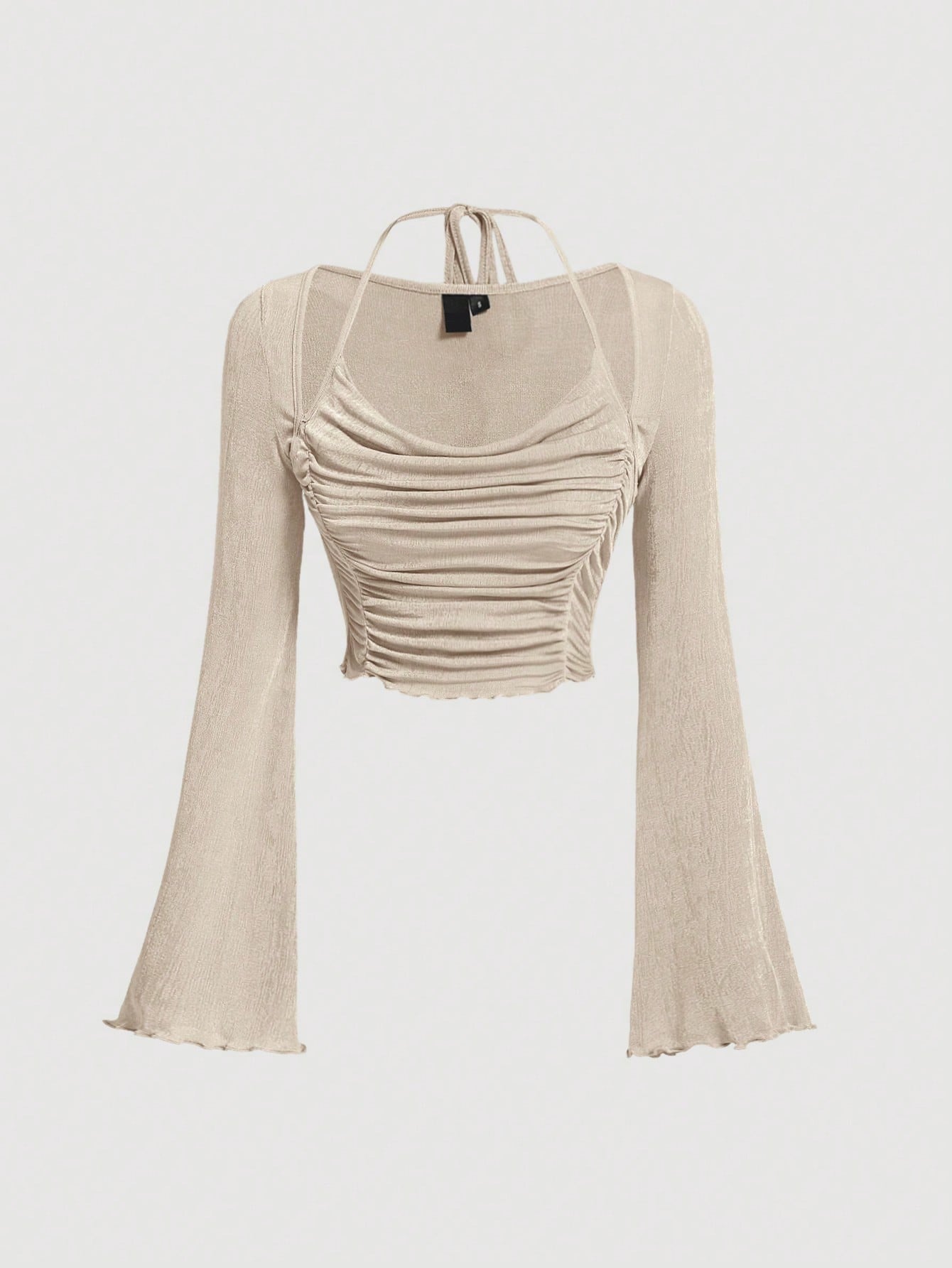 Tie-Back Ruched Halter Top