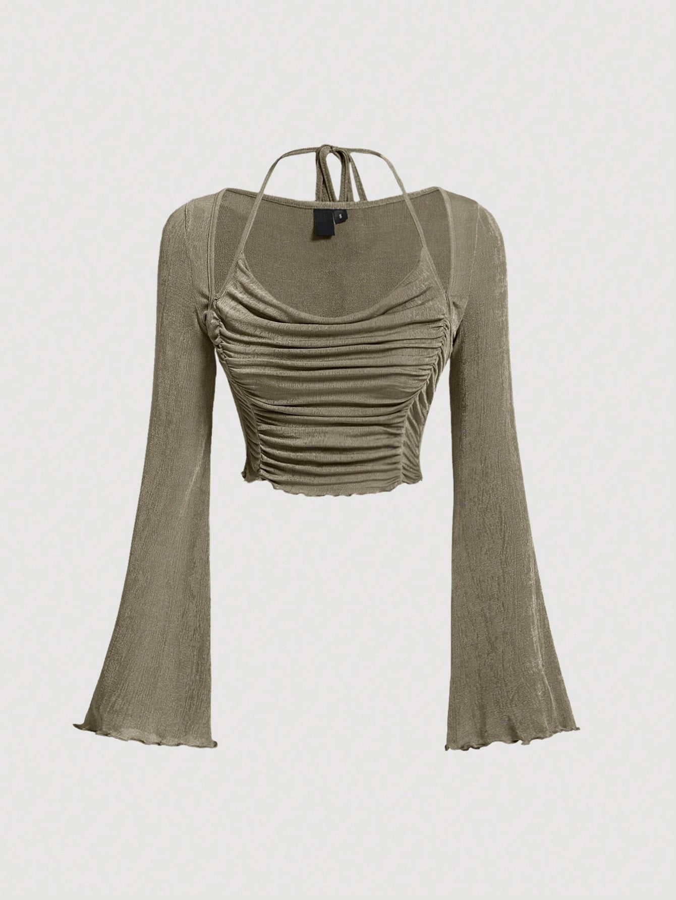 Tie-Back Ruched Halter Top