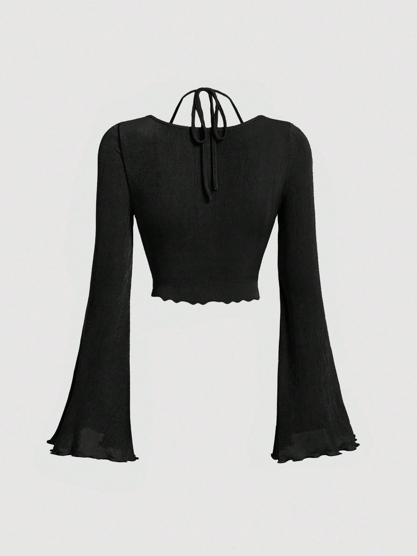 Tie-Back Ruched Halter Top
