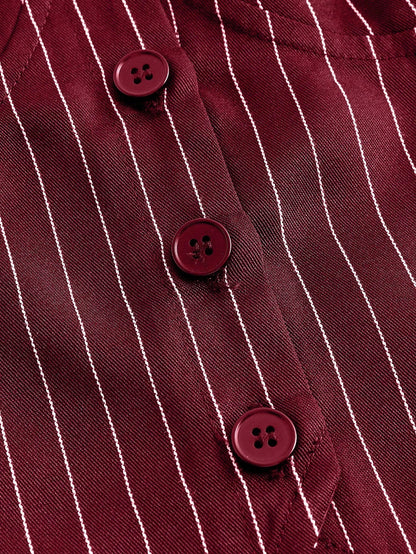 Striped Button-Front Halter