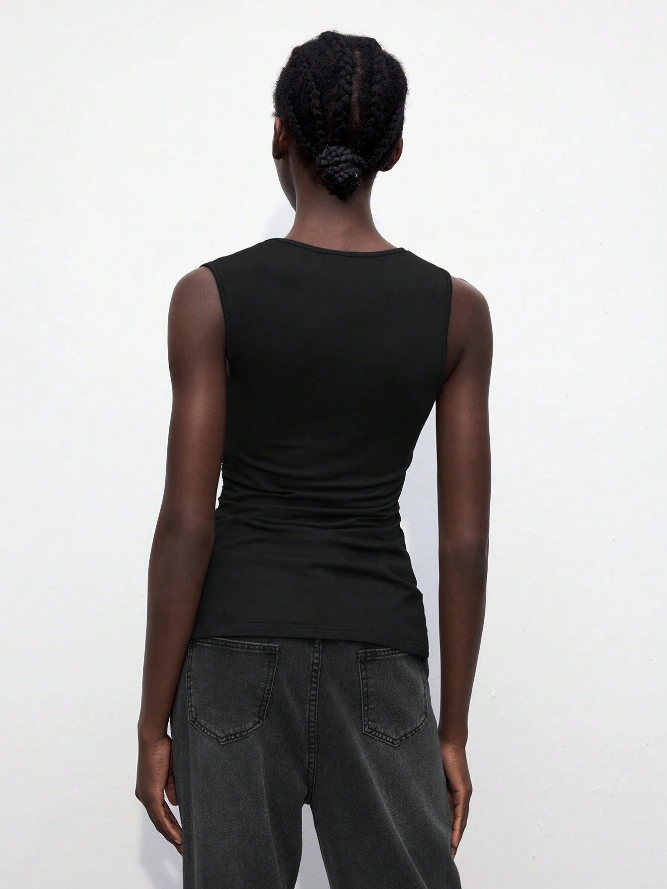 Asymmetrical Cut-Out Halter Top