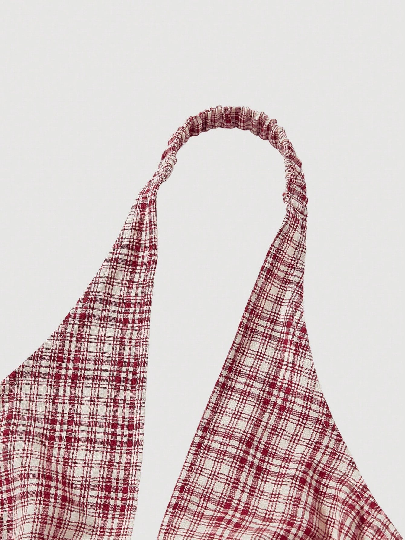 Red & White Plaid Halter Top