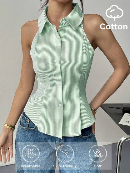 Striped Sleeveless Shirt