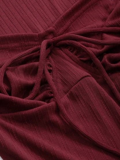 Tie-Front Long Sleeve Crop