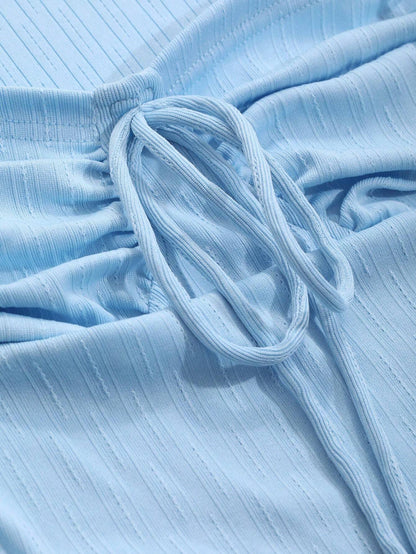 Tie-Front Long Sleeve Crop