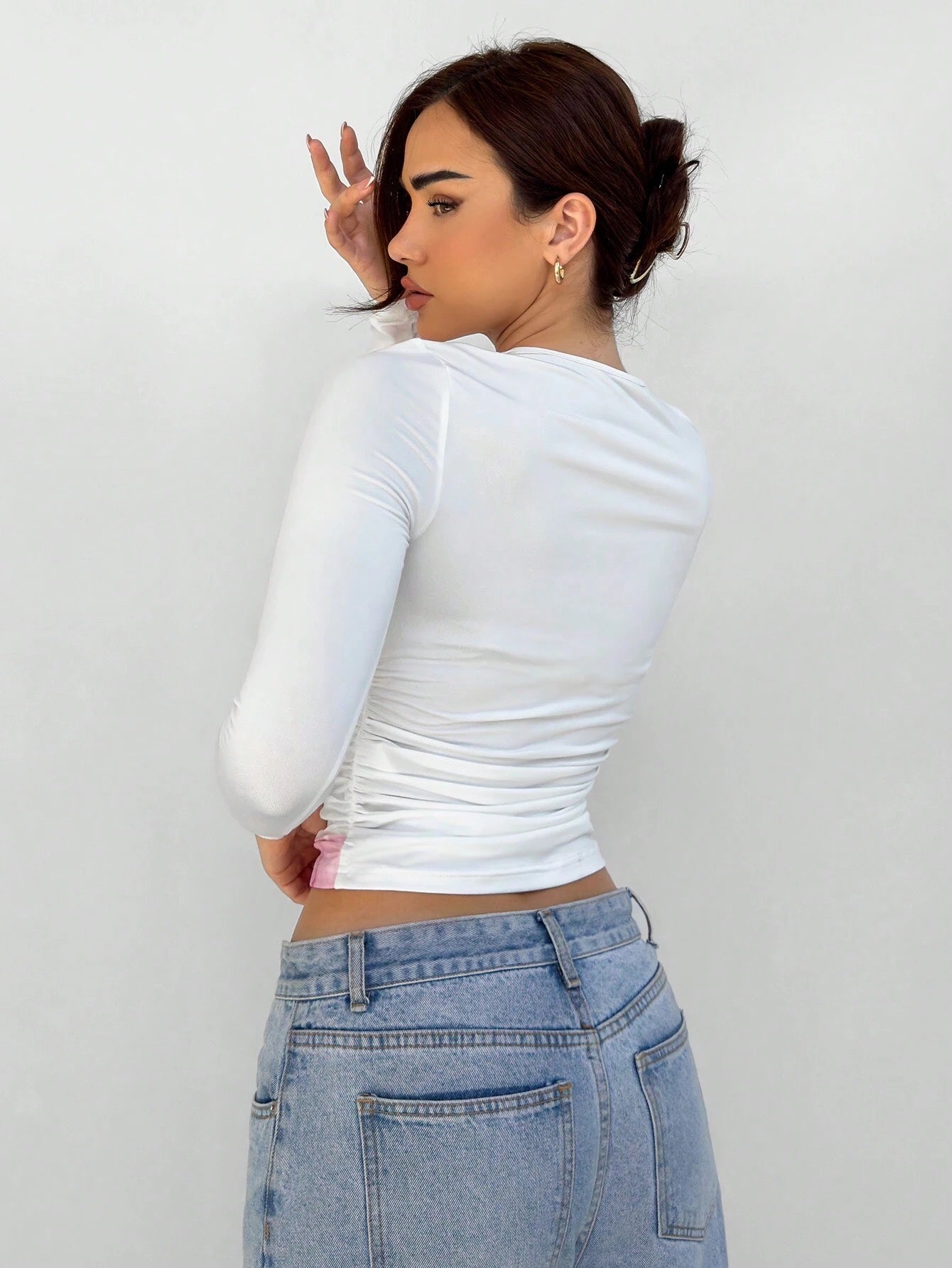 Floral Mesh Long Sleeve T-Shirt