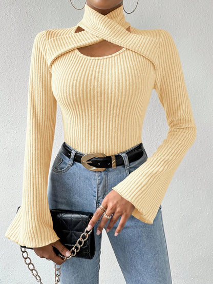 Criss-Cross Ribbed Long Sleeve