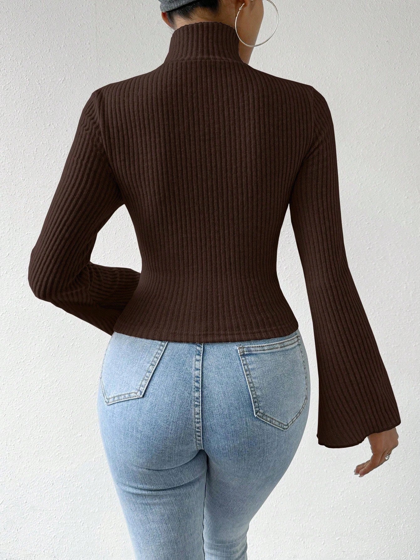 Criss-Cross Ribbed Long Sleeve