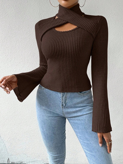 Criss-Cross Ribbed Long Sleeve