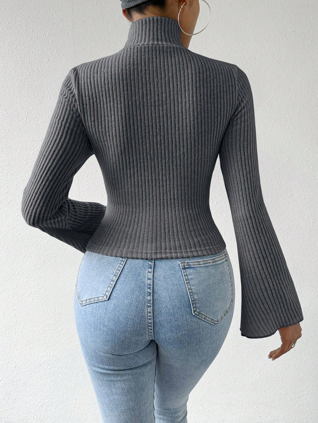 Criss-Cross Ribbed Long Sleeve