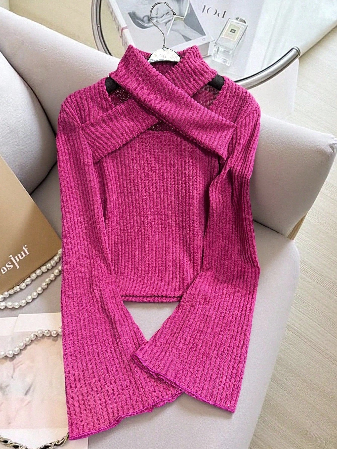 Criss-Cross Ribbed Long Sleeve