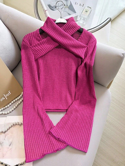 Criss-Cross Ribbed Long Sleeve