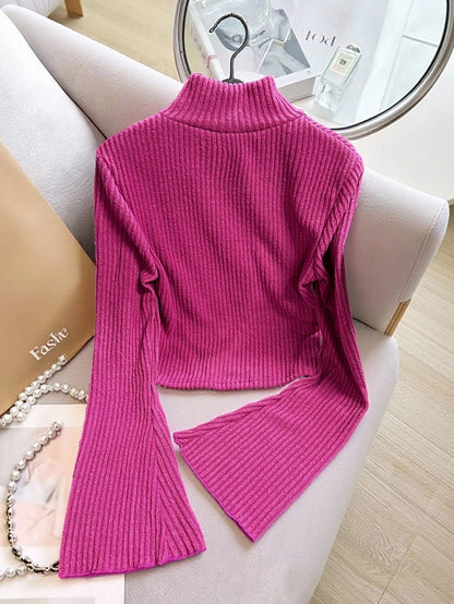 Criss-Cross Ribbed Long Sleeve