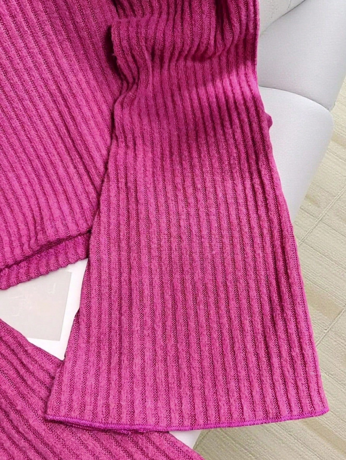 Criss-Cross Ribbed Long Sleeve