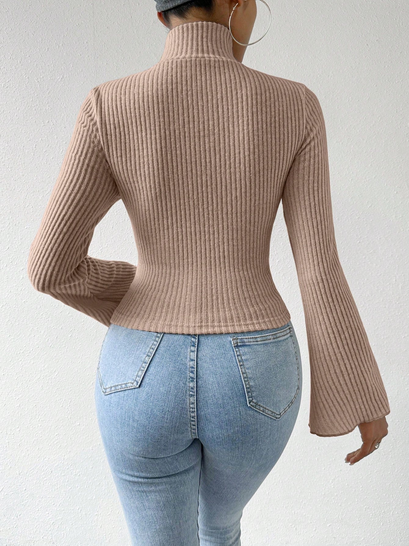 Criss-Cross Ribbed Long Sleeve