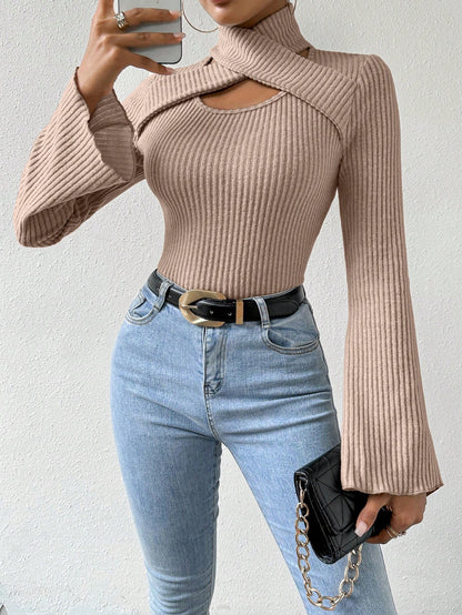 Criss-Cross Ribbed Long Sleeve