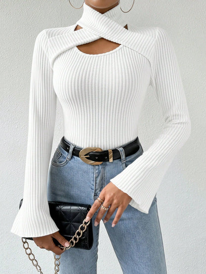 Criss-Cross Ribbed Long Sleeve