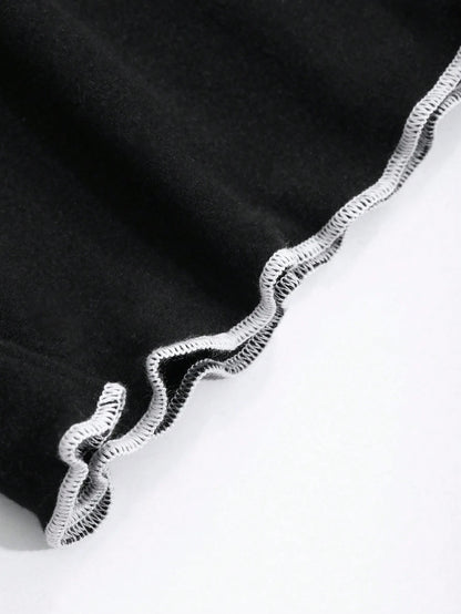 Turtleneck Lace-Trim Long Sleeve