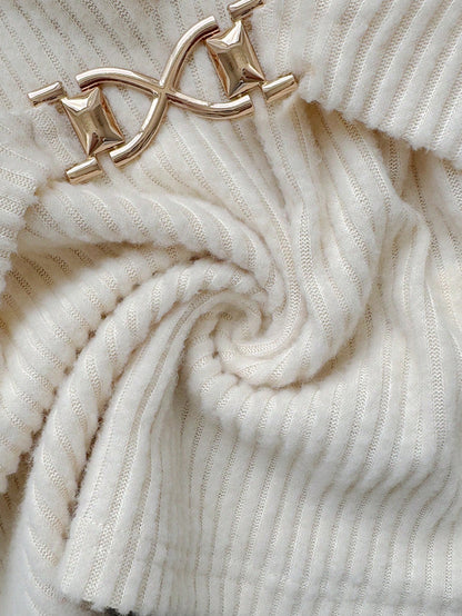 Ribbed Top with Waist Chain