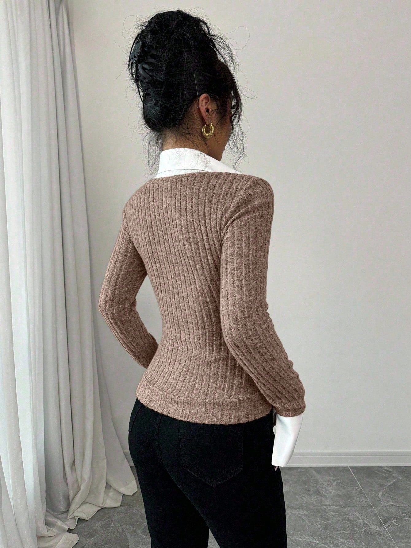 College-Style Polo 2-in-1 Top