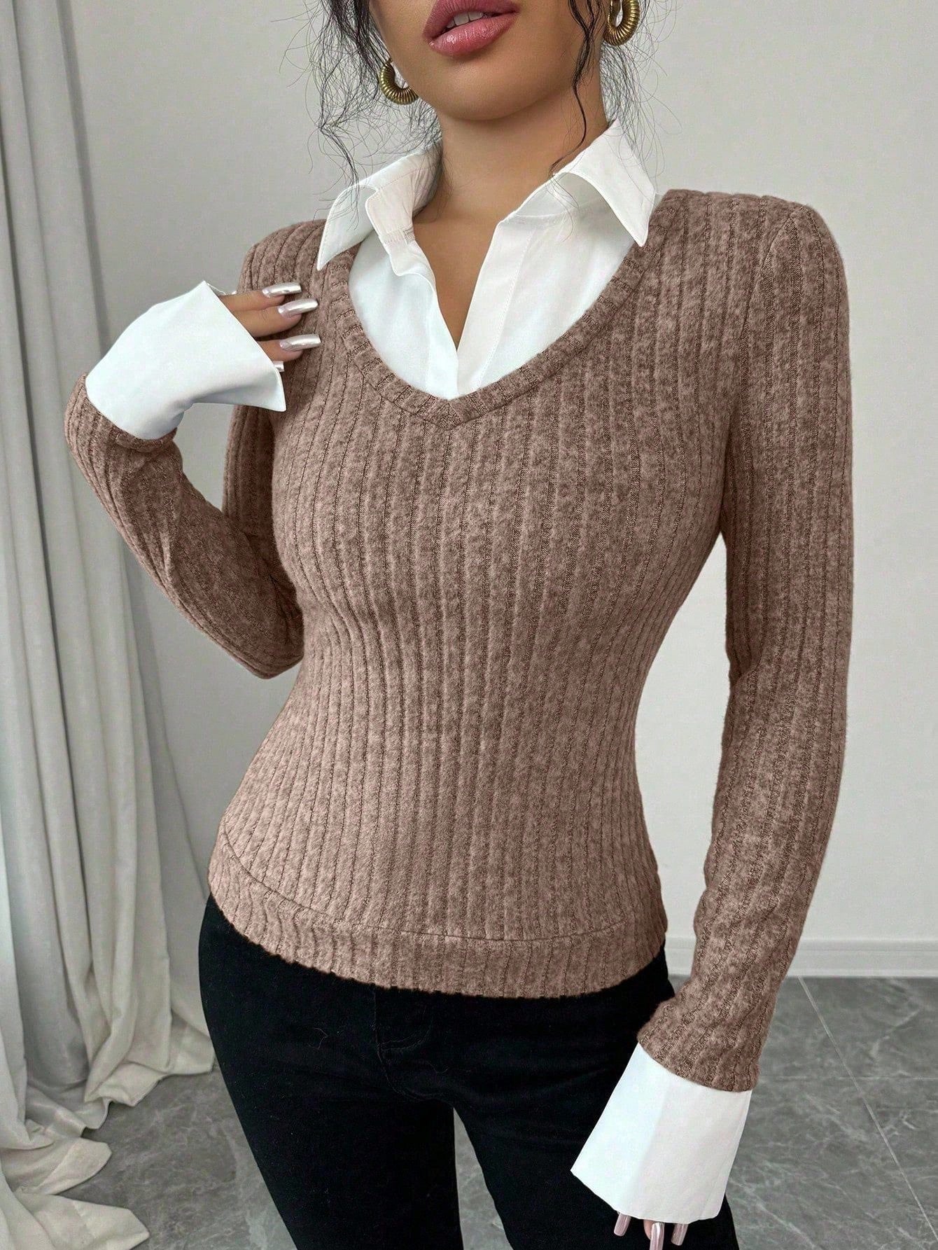 College-Style Polo 2-in-1 Top