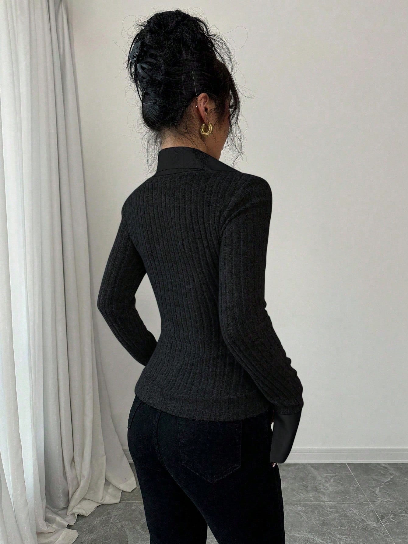 College-Style Polo 2-in-1 Top