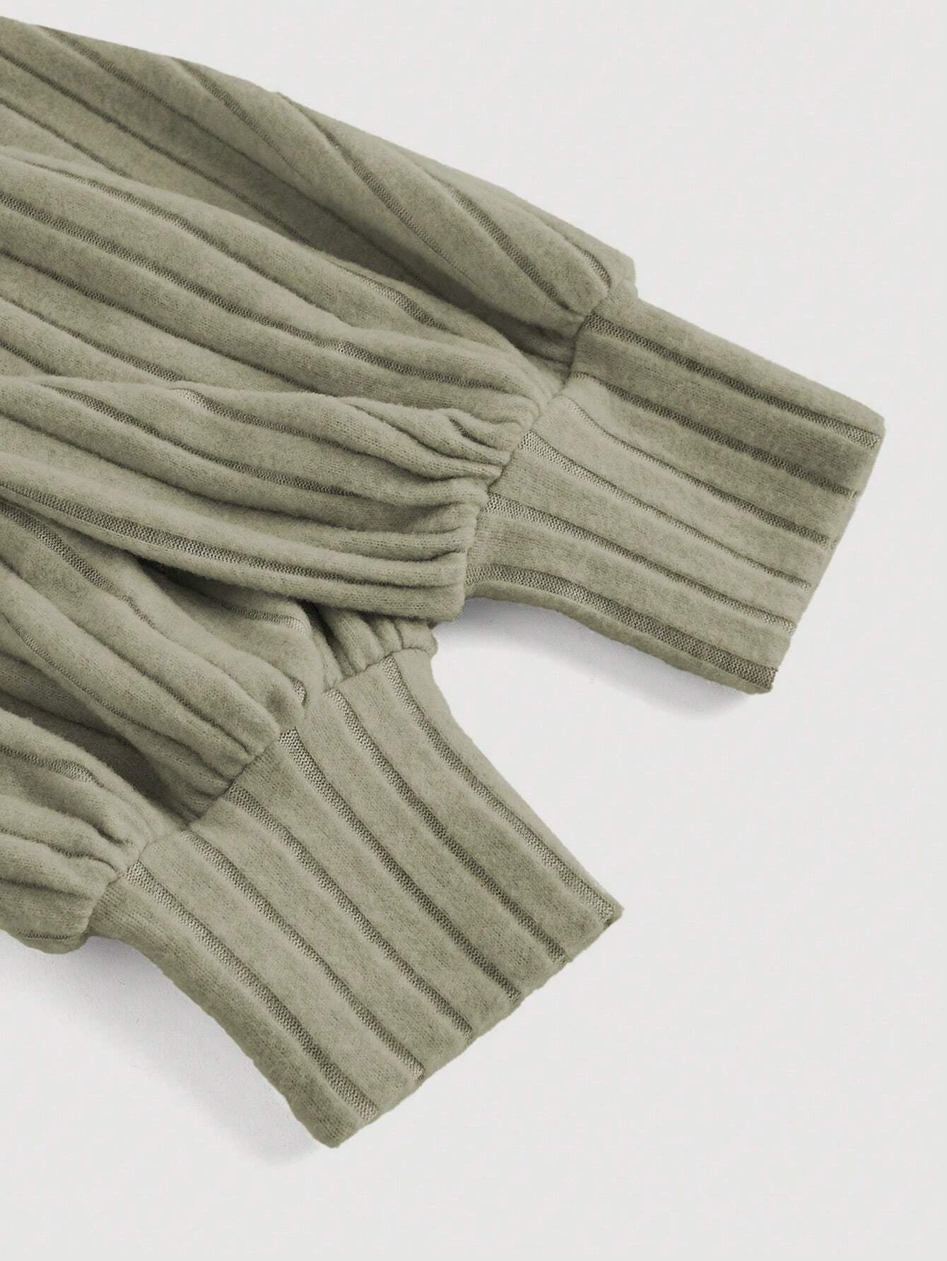 Square Neck Puff Sleeve Crop