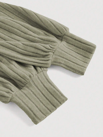 Square Neck Puff Sleeve Crop