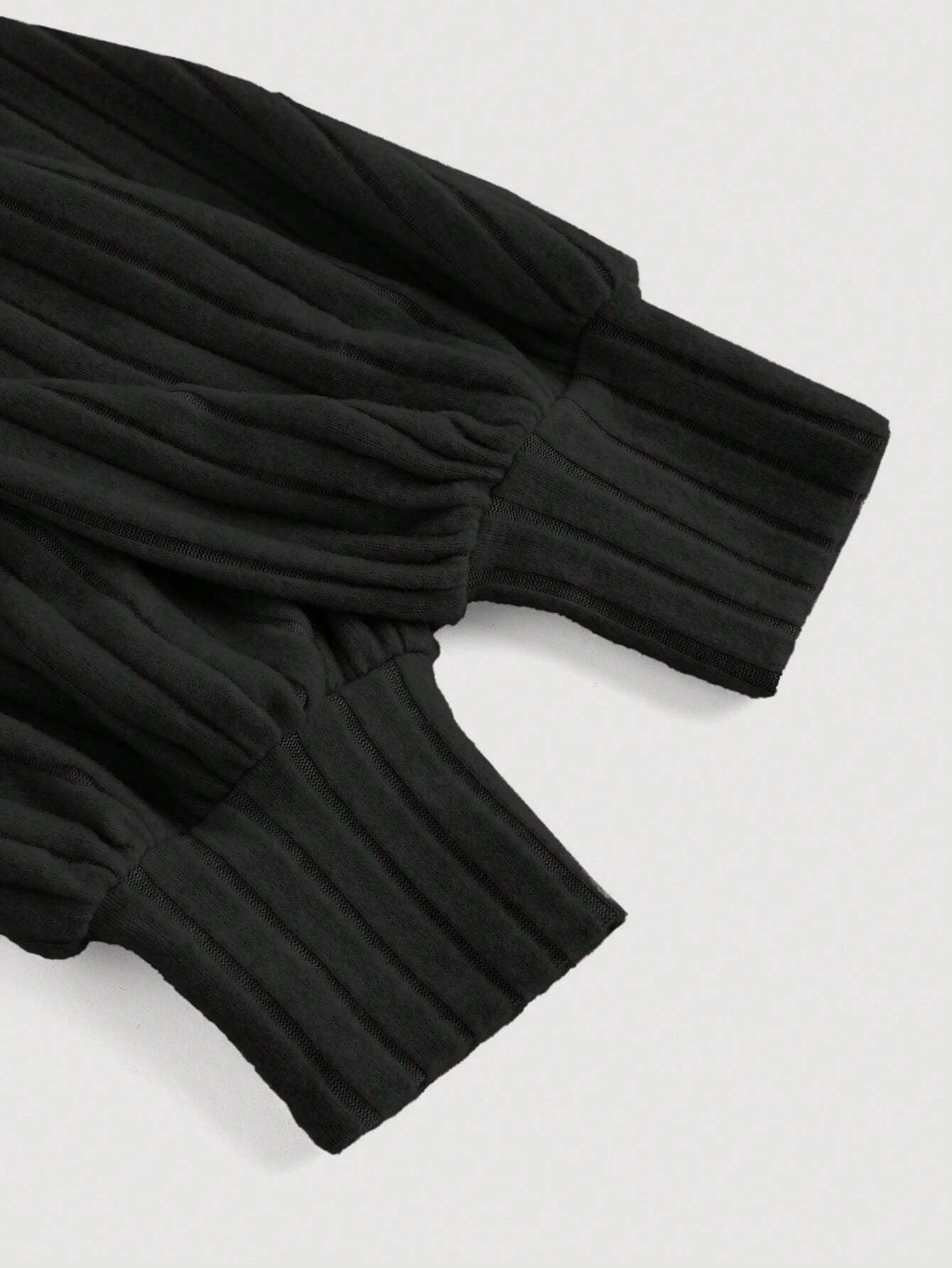 Square Neck Puff Sleeve Crop