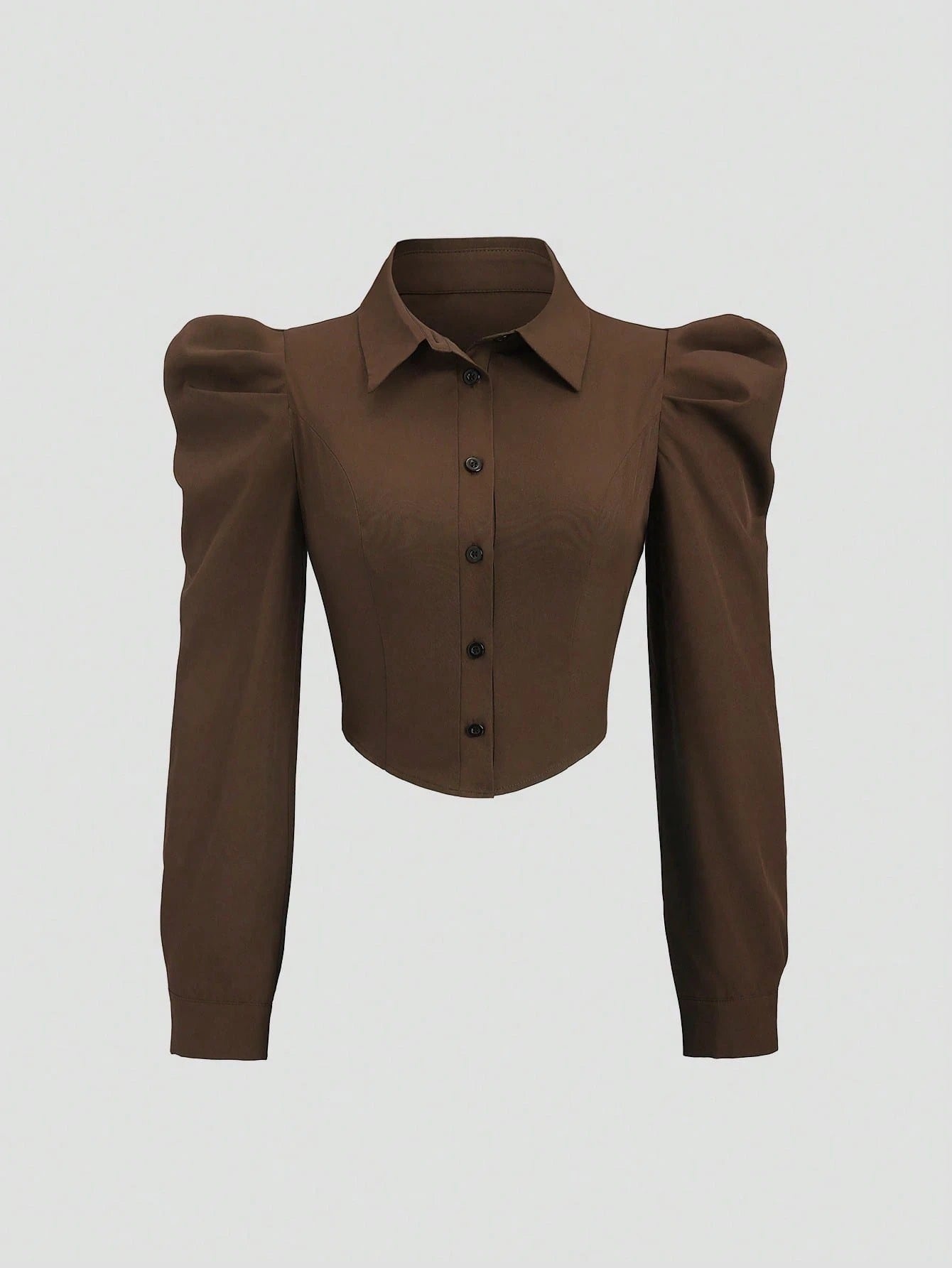 Gigot Sleeve Asymmetrical Shirt