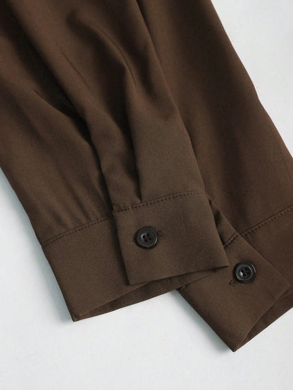 Gigot Sleeve Asymmetrical Shirt