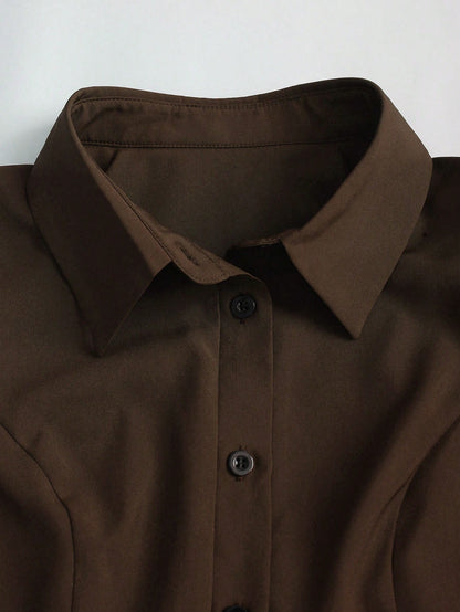 Gigot Sleeve Asymmetrical Shirt