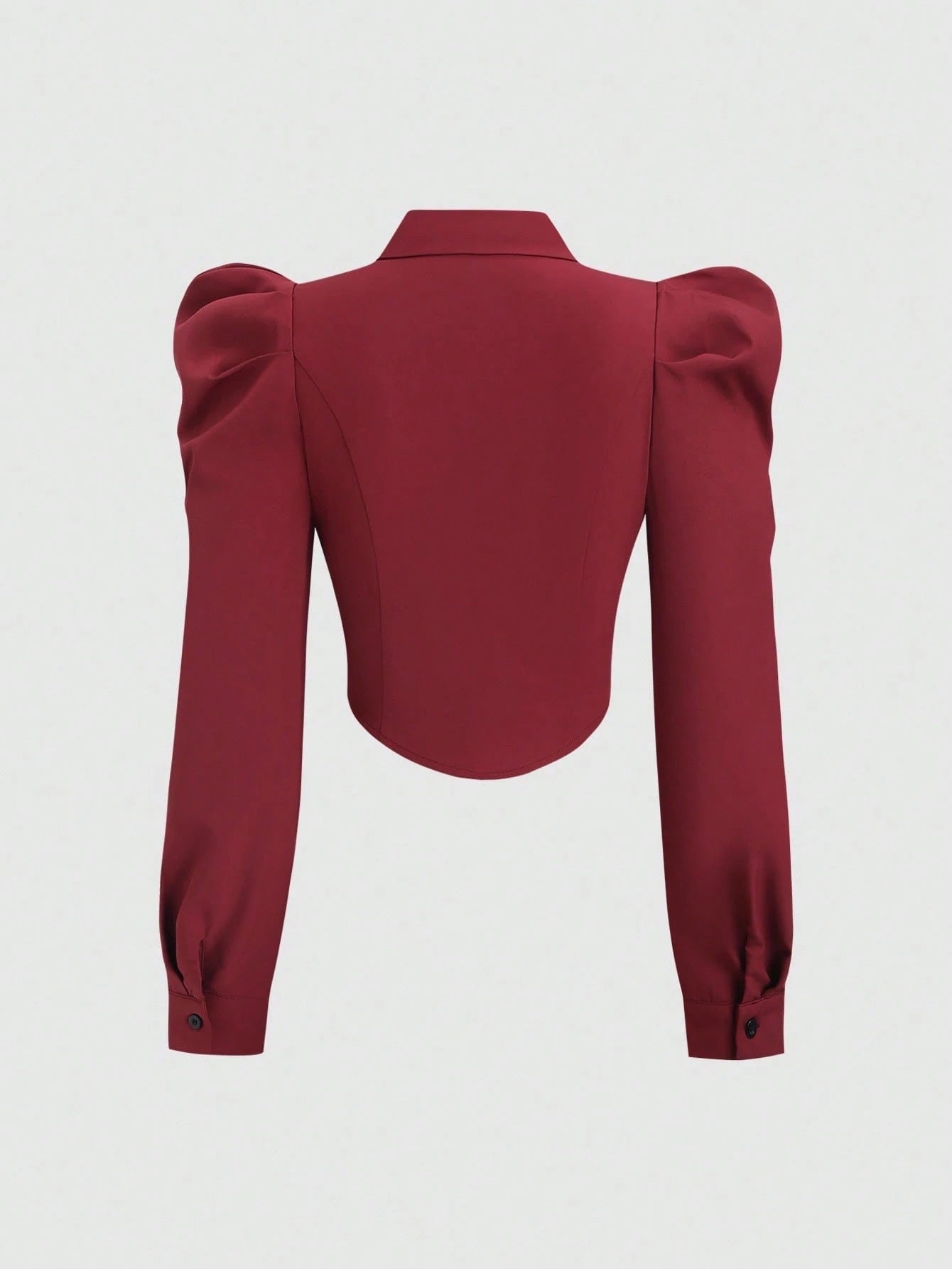 Gigot Sleeve Asymmetrical Shirt