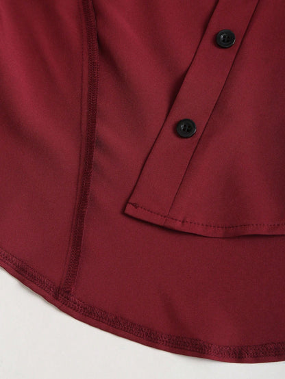 Gigot Sleeve Asymmetrical Shirt