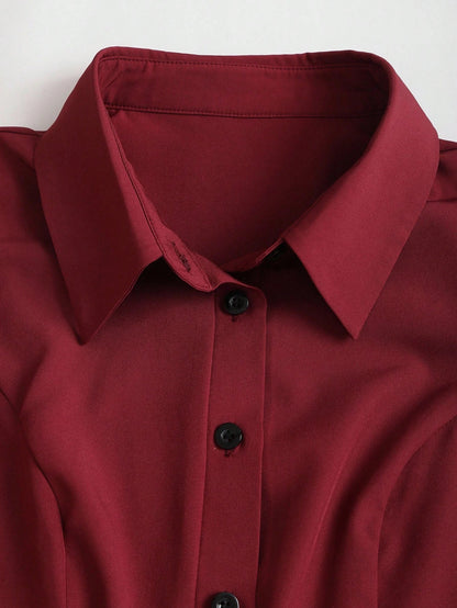 Gigot Sleeve Asymmetrical Shirt
