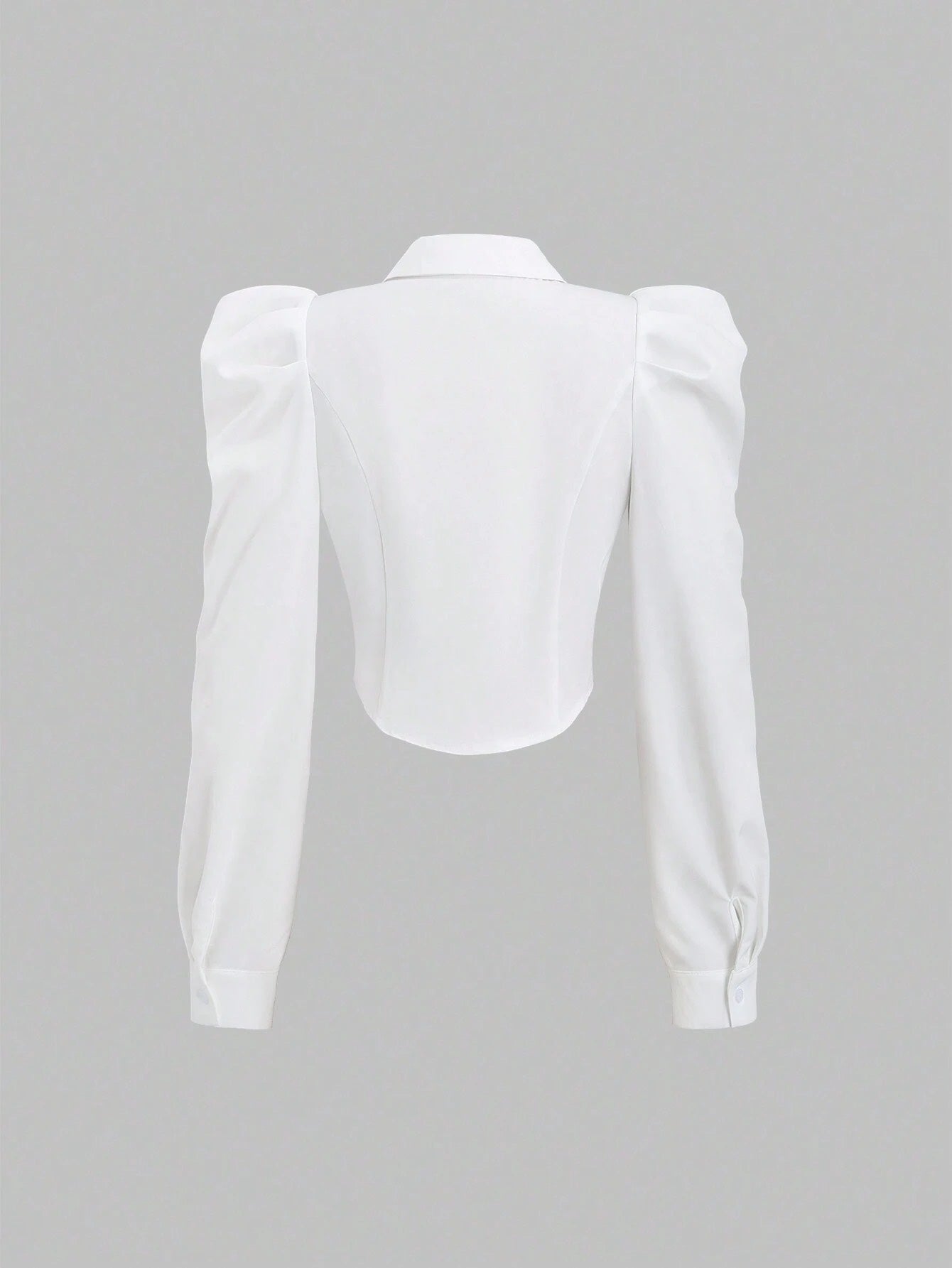 Gigot Sleeve Asymmetrical Shirt