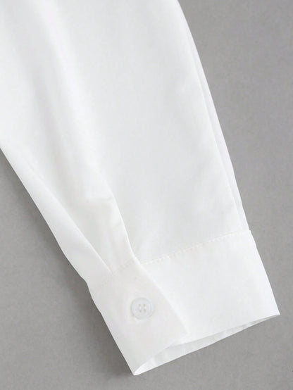 Gigot Sleeve Asymmetrical Shirt