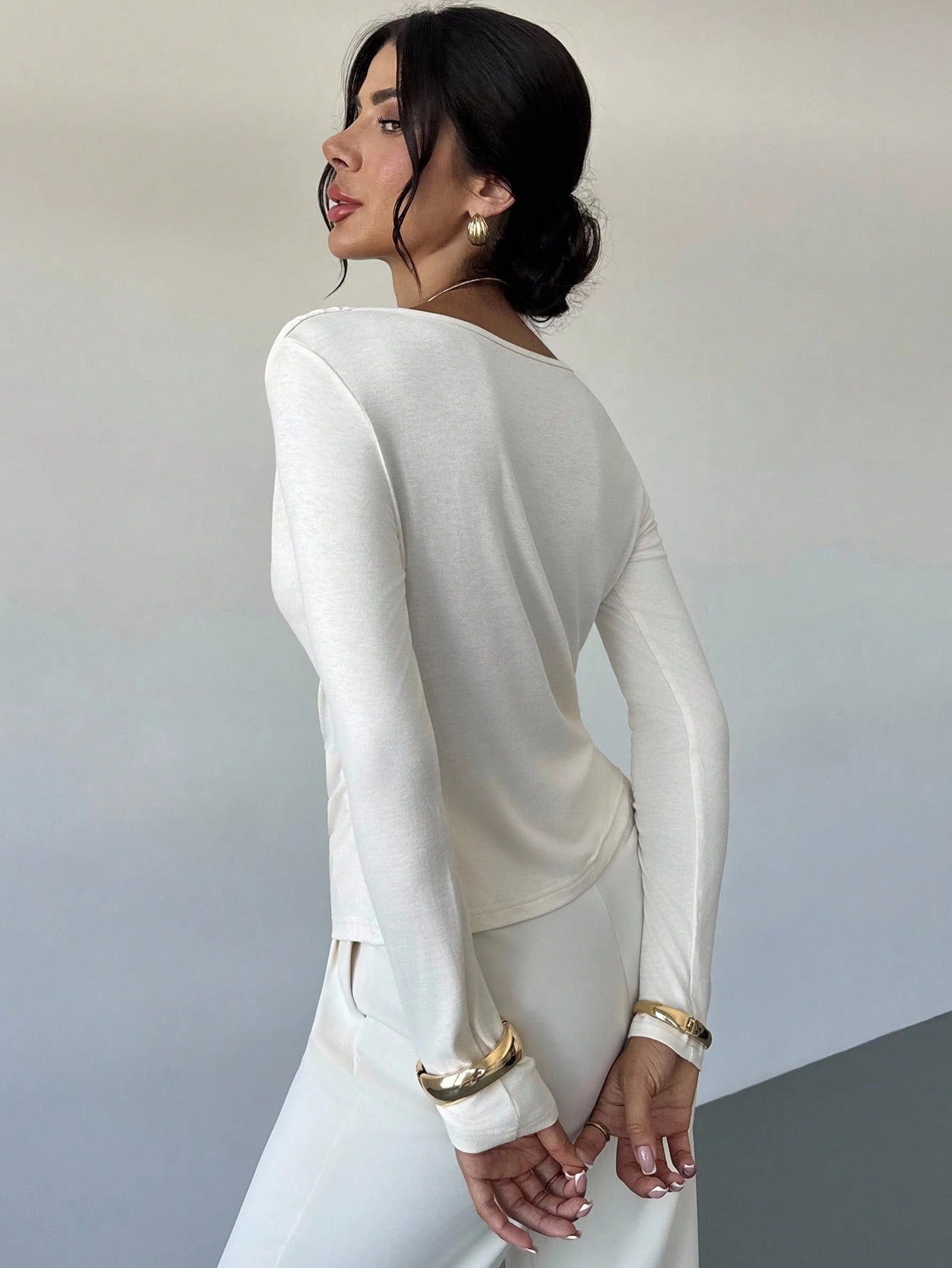 Asymmetrical Cold-Shoulder Top