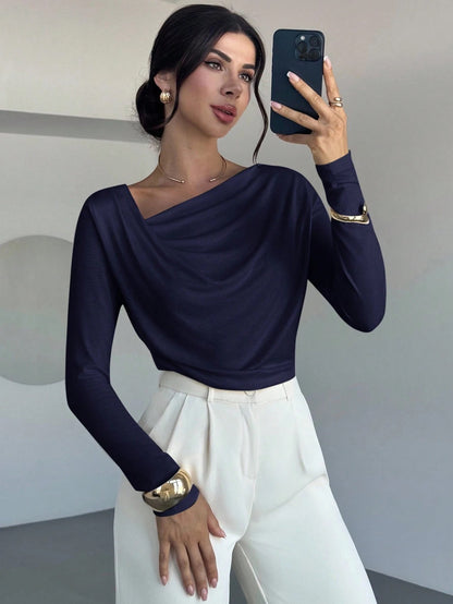 Asymmetrical Cold-Shoulder Top