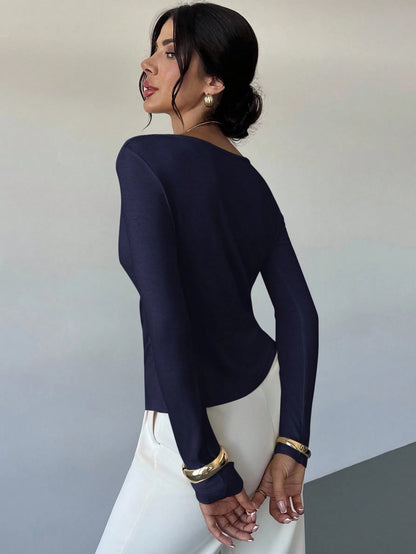 Asymmetrical Cold-Shoulder Top