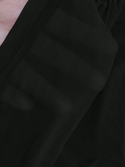 Mesh Sheer Off-Shoulder Crop