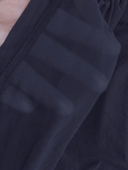 Mesh Sheer Off-Shoulder Crop