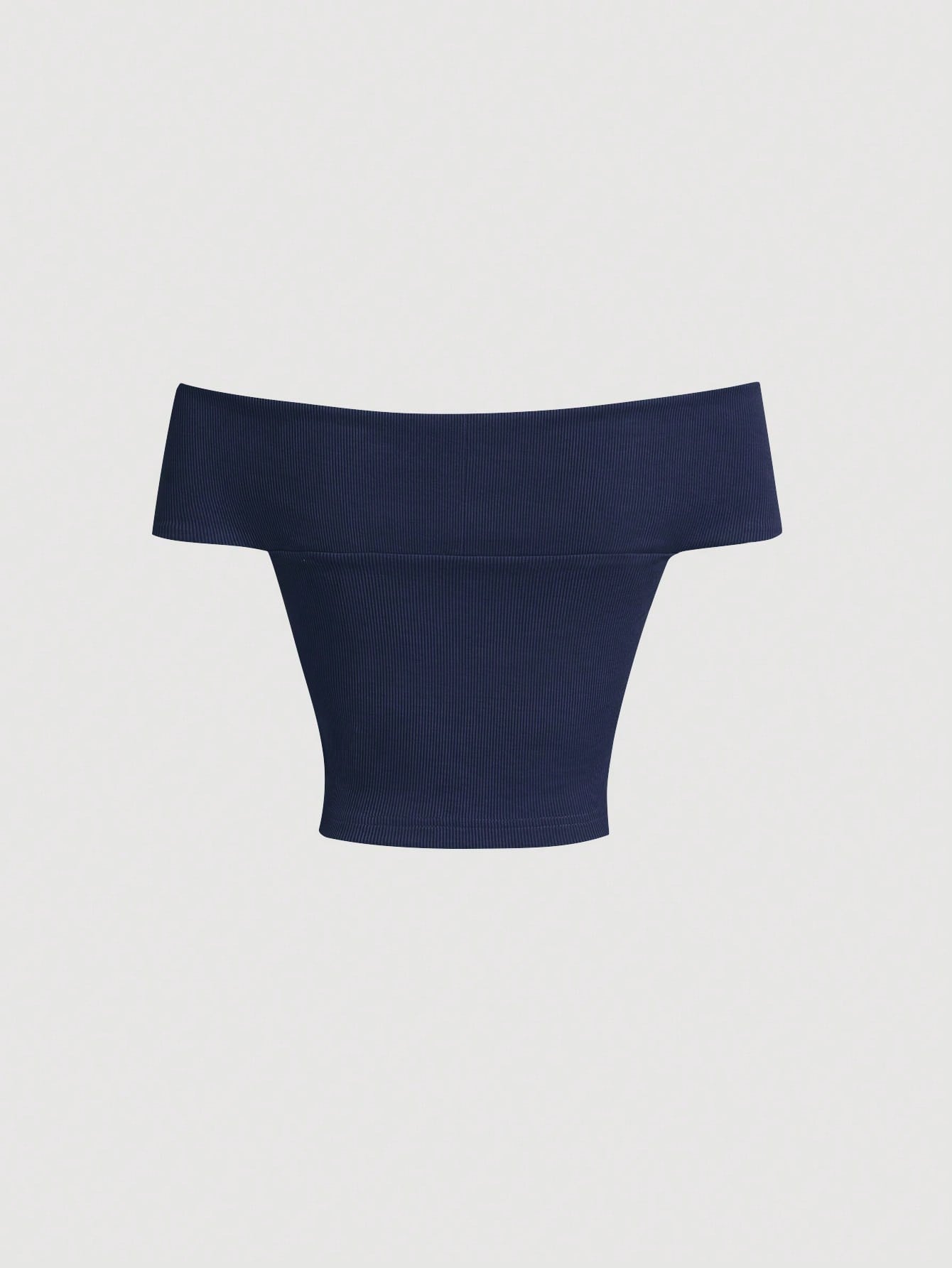 Off-Shoulder Twist Knot Crop
